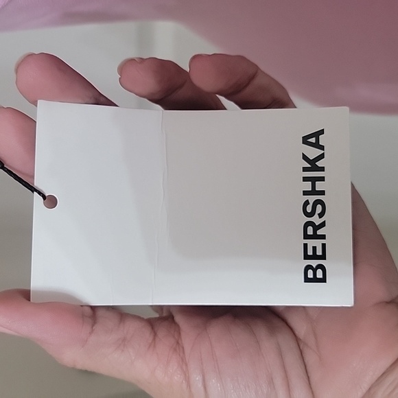 Bershka Size XS Bubblegum Pink Longline Bandeau Top, Side Slits, NEW with Tag - Picture 7 of 14